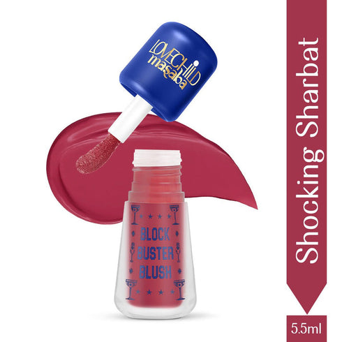 LoveChild Shocking Sharbat | Block Buster Blush Deep Pink | Dewy Matte Finish